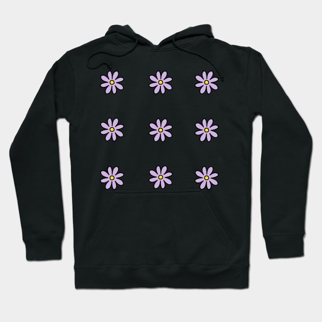 Purple flower set Hoodie by Nikamii